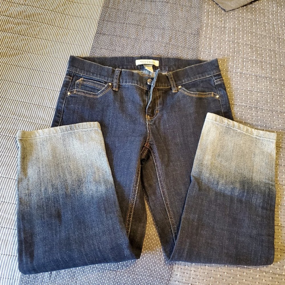 Dip Dye WHBM Noir Capri Jeans